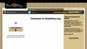 What Dealaday.org website looked like in 2015 (8 years ago)