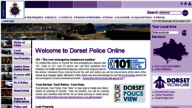 What Dorset.police.uk website looked like in 2015 (8 years ago)