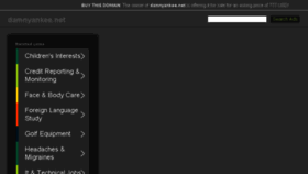 What Damnyankee.net website looked like in 2016 (8 years ago)