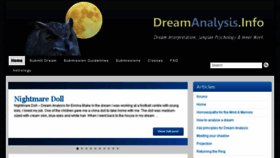 What Dreamanalysis.info website looked like in 2016 (8 years ago)