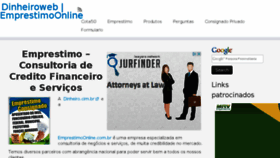 What Dinheiroweb.com.br website looked like in 2016 (8 years ago)