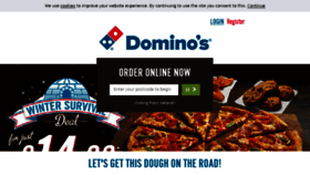 What Dominos.co.uk website looked like in 2016 (8 years ago)