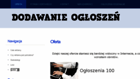 What Dodawanieogloszen.pl website looked like in 2016 (8 years ago)