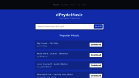 What Dprydemusic.com website looked like in 2016 (8 years ago)