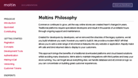 What Docs.moltin.com website looked like in 2016 (8 years ago)