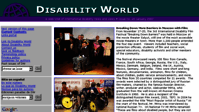 What Disabilityworld.org website looked like in 2016 (10 years ago)