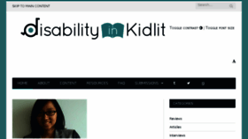 What Disabilityinkidlit.com website looked like in 2016 (8 years ago)