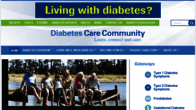 What Diabetescarecommunity.ca website looked like in 2016 (8 years ago)