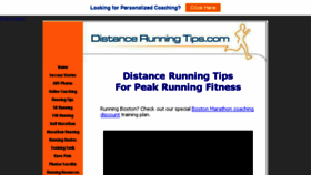 What Distance-running-tips.com website looked like in 2016 (8 years ago)