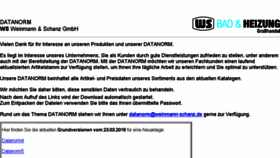What Datanorm.weinmann-schanz.de website looked like in 2016 (8 years ago)