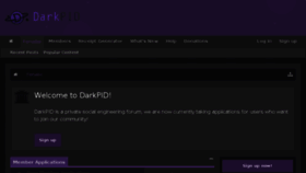 What Darkpid.com website looked like in 2016 (8 years ago)