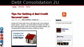 What Debt-consolidation-2u.com website looked like in 2016 (8 years ago)