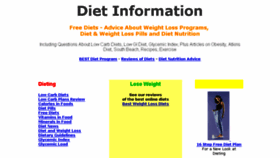 What Diet-i.com website looked like in 2016 (8 years ago)