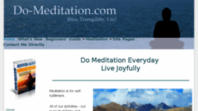 What Do-meditation.com website looked like in 2016 (8 years ago)