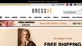 What Dressve.com website looked like in 2016 (8 years ago)
