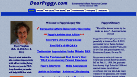What Dearpeggy.com website looked like in 2016 (8 years ago)
