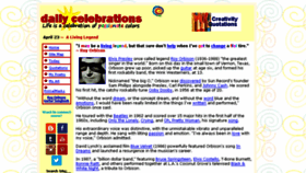 What Dailycelebrations.com website looked like in 2016 (8 years ago)