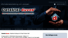 What Detektei-duvos.de website looked like in 2016 (8 years ago)