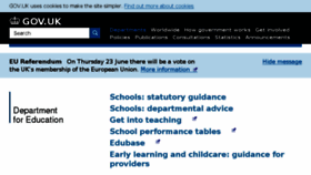 What Dcsf.gov.uk website looked like in 2016 (8 years ago)