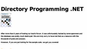 What Directoryprogramming.net website looked like in 2016 (8 years ago)