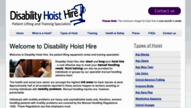 What Disabilityhoisthire.co.uk website looked like in 2016 (8 years ago)