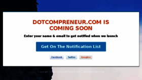What Dotcompreneur.com website looked like in 2016 (8 years ago)