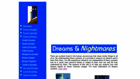 What Dreamsnightmares.com website looked like in 2016 (8 years ago)