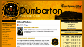 What Dumbartonfootballclub.com website looked like in 2016 (8 years ago)