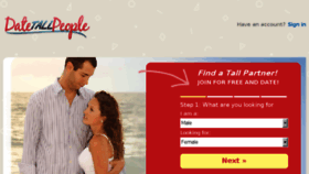 What Datetallpeople.com website looked like in 2016 (8 years ago)