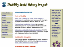 What Disabilityhistory.org website looked like in 2016 (7 years ago)
