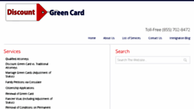 What Discountgreencard.com website looked like in 2016 (8 years ago)