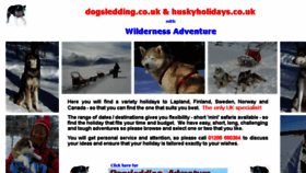 What Dogsledding.co.uk website looked like in 2016 (7 years ago)