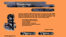 What Dreamsongs.com website looked like in 2016 (8 years ago)