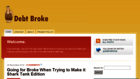 What Debtbroke.com website looked like in 2016 (8 years ago)