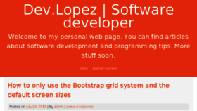 What Devlopez.com website looked like in 2016 (8 years ago)