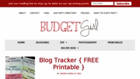 What Diybudgetgirl.com website looked like in 2016 (8 years ago)