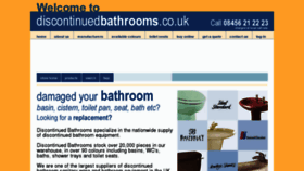 What Discontinuedbathrooms.co.uk website looked like in 2016 (7 years ago)