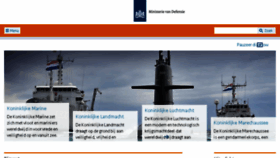 What Defensie.nl website looked like in 2016 (7 years ago)
