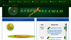 What Depedpalawan.com.ph website looked like in 2016 (8 years ago)