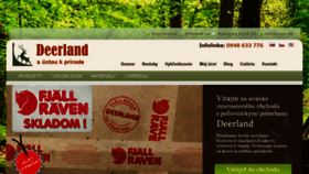What Deerland.sk website looked like in 2016 (8 years ago)