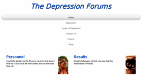 What Depressionforums.co.uk website looked like in 2016 (7 years ago)