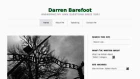 What Darrenbarefoot.com website looked like in 2016 (8 years ago)