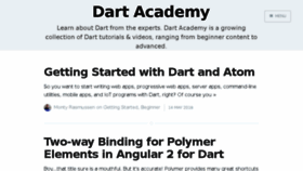 What Dart.academy website looked like in 2016 (8 years ago)