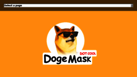 What Dogemask.cool website looked like in 2016 (7 years ago)
