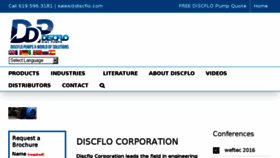 What Discflo.com website looked like in 2016 (7 years ago)