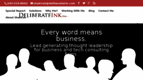 What Deliberateink.com website looked like in 2016 (7 years ago)