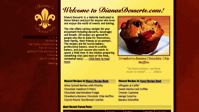 What Dianasdesserts.com website looked like in 2016 (7 years ago)
