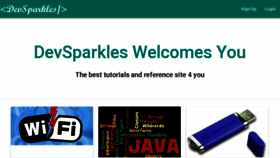 What Devsparkles.com website looked like in 2016 (7 years ago)