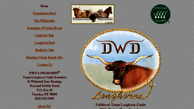 What Dwdlonghorns.com website looked like in 2016 (7 years ago)