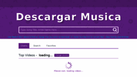What Descargar-musica.net website looked like in 2016 (7 years ago)